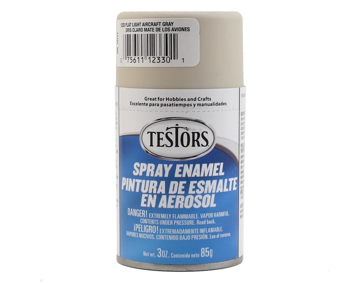 Testors Flat Aircraft Grey Enamel Spray Paint 3oz