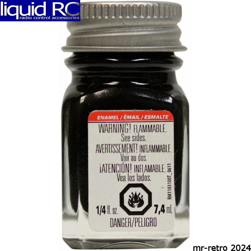 Testors 1149TT Enamel 1/4 oz Flat Black