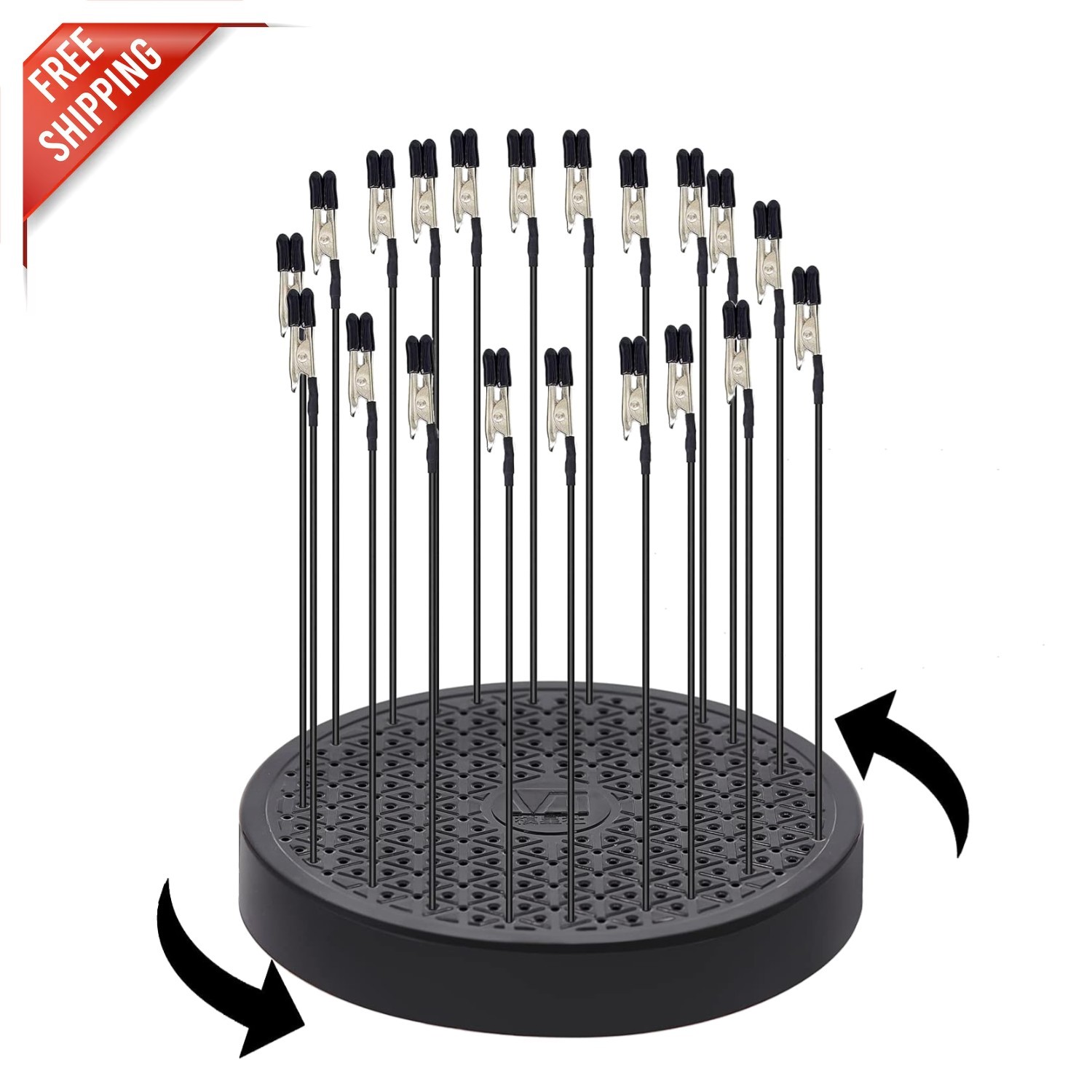 Compact 360-Degree Painting Base Holder & Alligator Clips – No Assembly Required