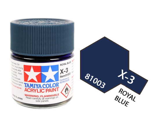 Tamiya Acrylic Paint 81003 X-3 Royal Blue 23ml [GLOSS]