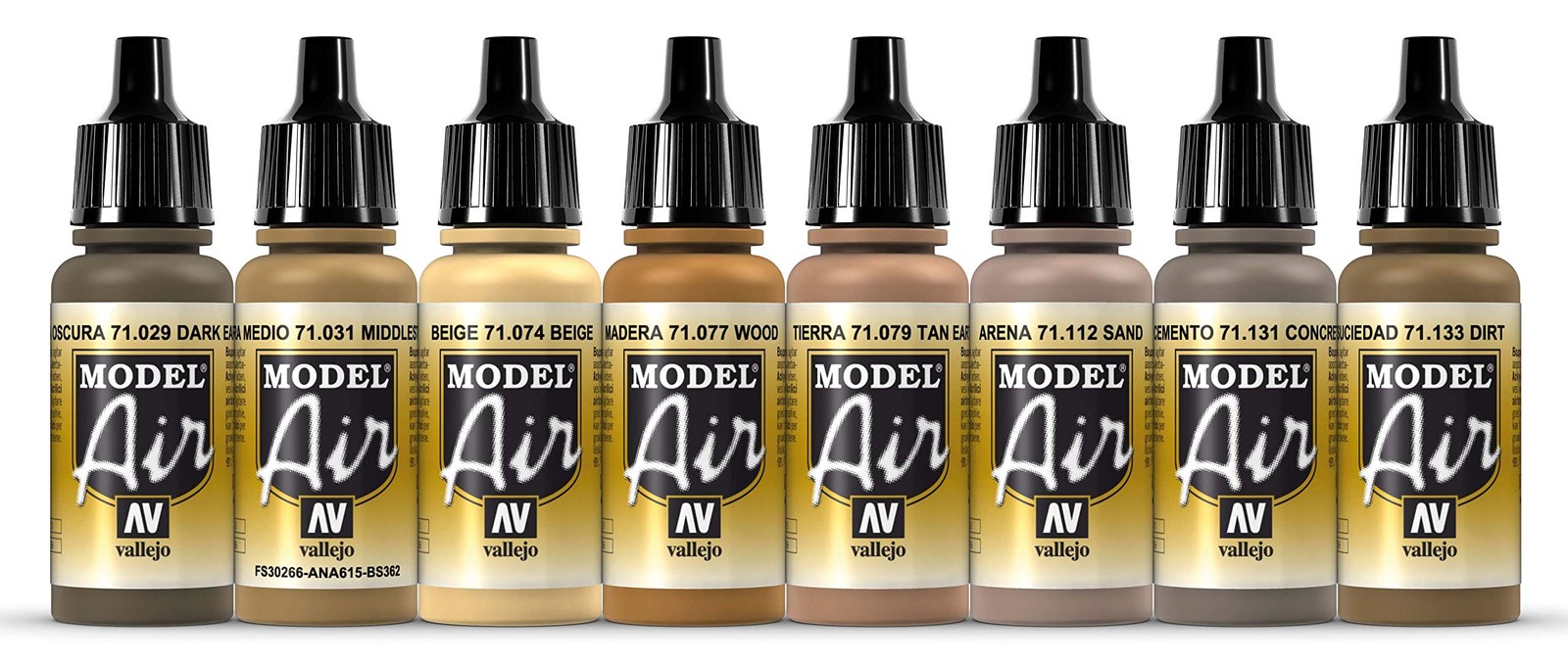 Acrylicos Ruins & Rubble Black Modeling Acrylic Paint Set 0.5 Liters
