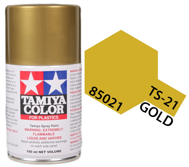 Tamiya 85021 TS-21 Gold Spray Lacquer Spray Paint 100ml – US