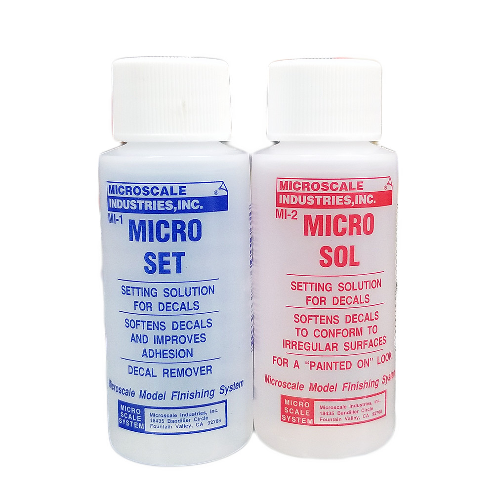 Microscale Micro Set/Micro Sol Decal Setting Solution Set MI-1/MI-2 – US