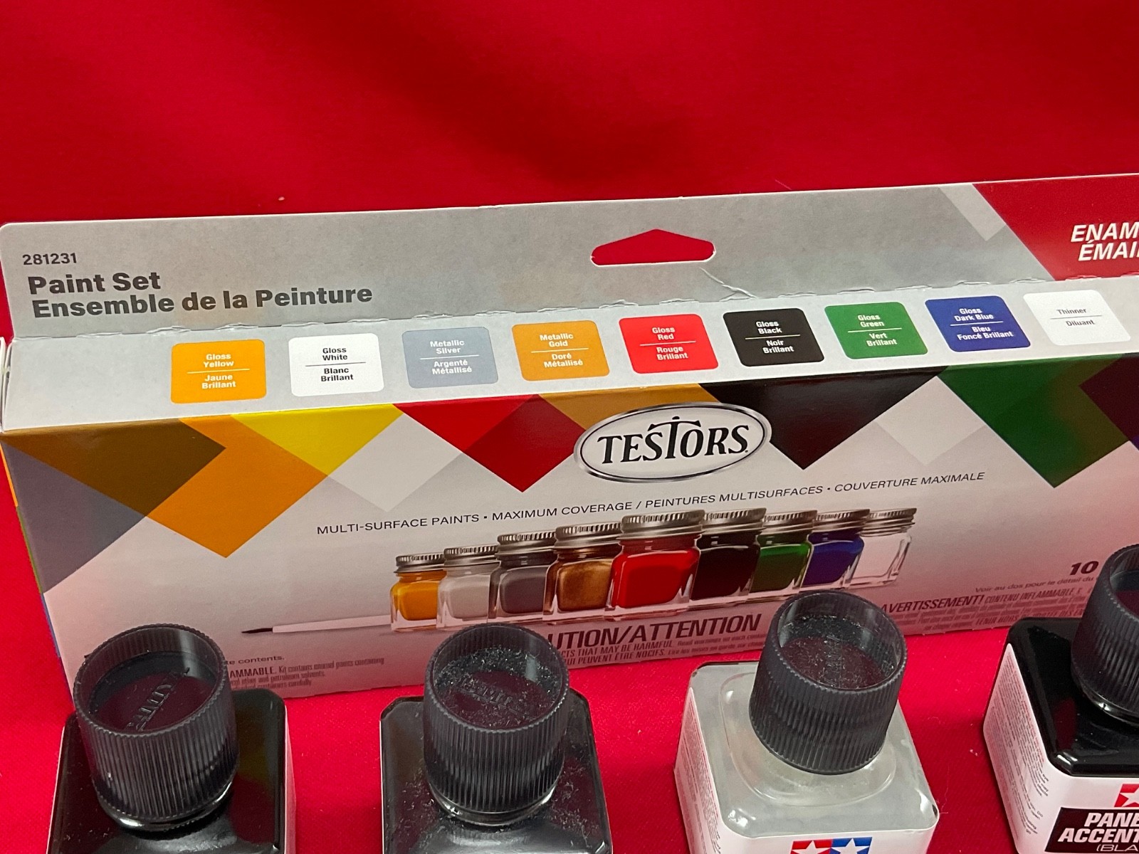 TESTORS TAMIYA MODELING SET Paint REVELL Glue Cement Brushes model car plane F