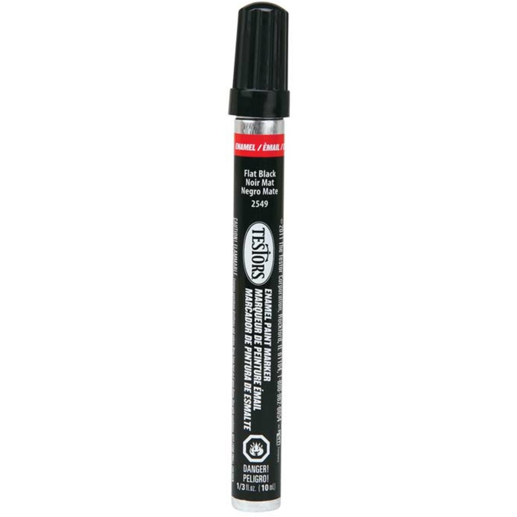 Testors 2549c Enamel Paint Marker Flat Black