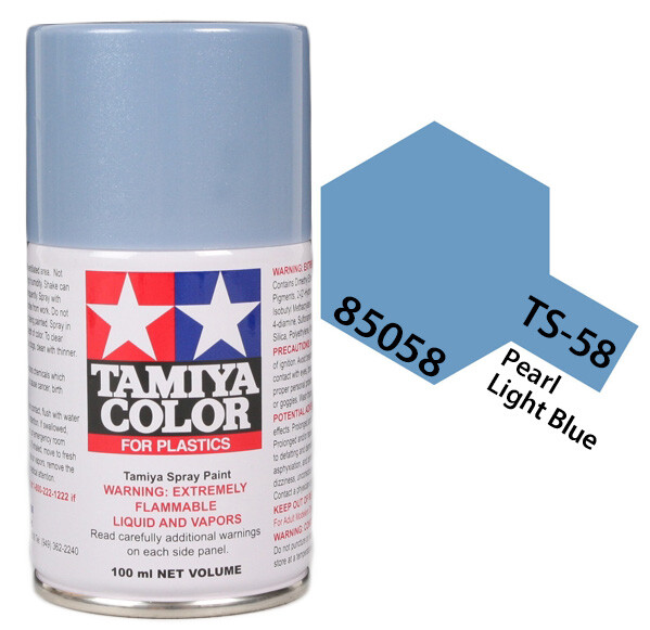 Tamiya 85058 TS-58 Pearl Light Blue Lacquer Spray Paint 100ml – US