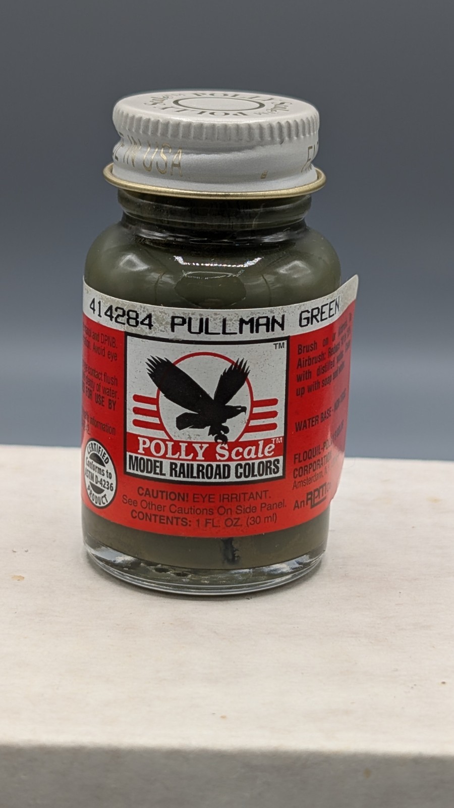 Floquil POLLY Scale 414284 Pullman Green loz. Bottle Acrylic Paint — NOS