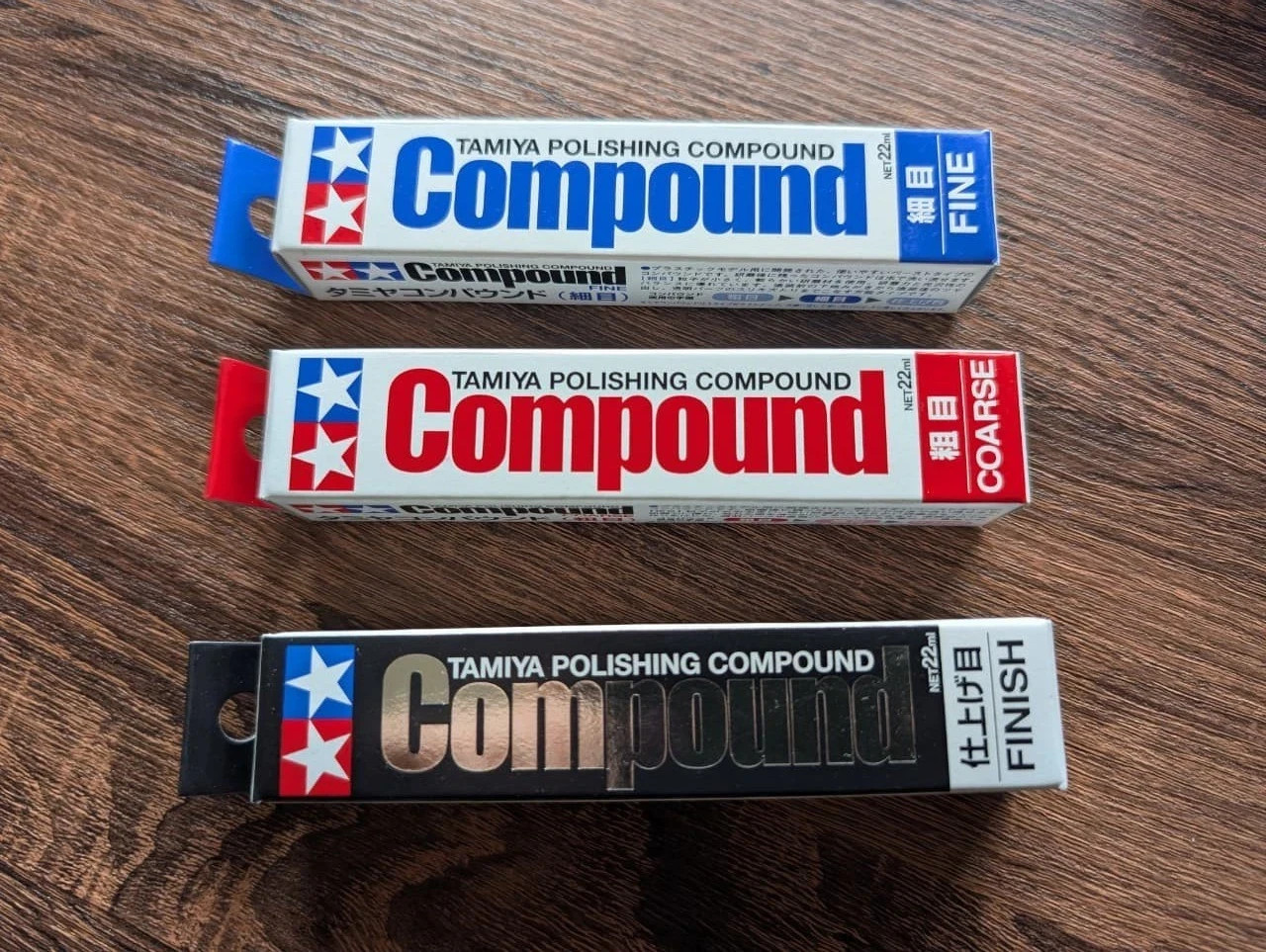 Tamiya polishing compound ( fine + coarse + finish) 3 set 87068 87069 87070