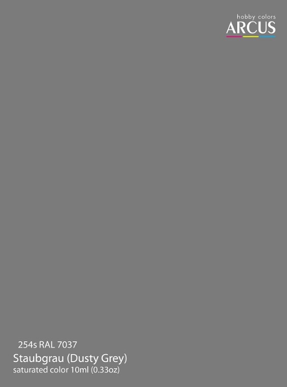 Arcus A254 Acrylic paint PSU Ukraine RAL 7037 (Dusty Grey) Saturated color