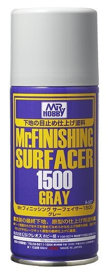 Mr. Hobby B527 Mr. Finishing Surfacer 1500 Gray Spray Paint 170ml – US