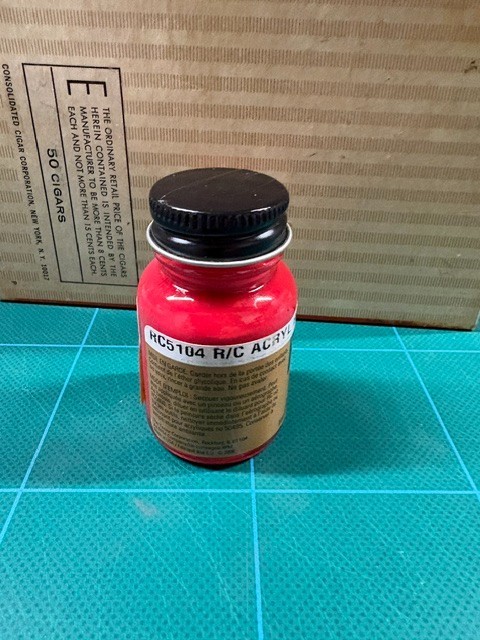 PACTRA Paint RC 5104 Acryl Basic Red 2/3oz Jar Full Fluid