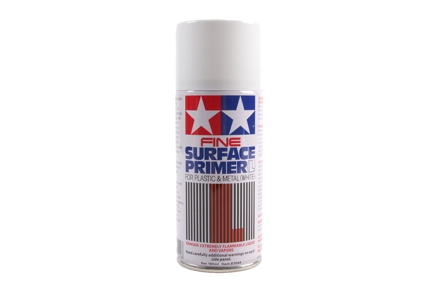 Tamiya Fine Surface Primer L White 180ml Spray Can #87044