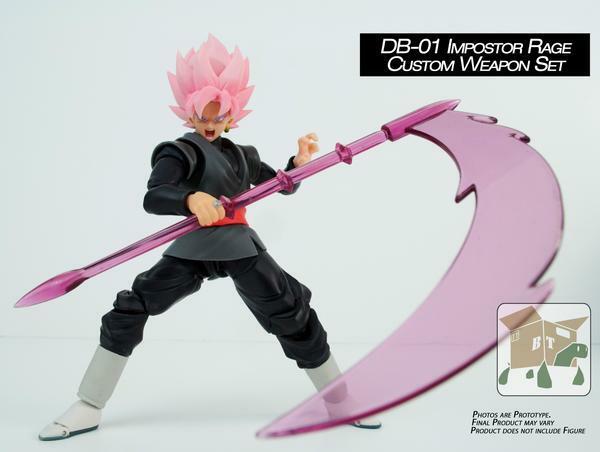 Box Tortoise DB-01 Impostor Rage Weapon Set Scythe for S.H Figuarts Black Goku