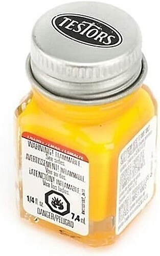 Testors Flat Yellow 1/4 oz – Hobby and Model Enamel Paint – #1169tt