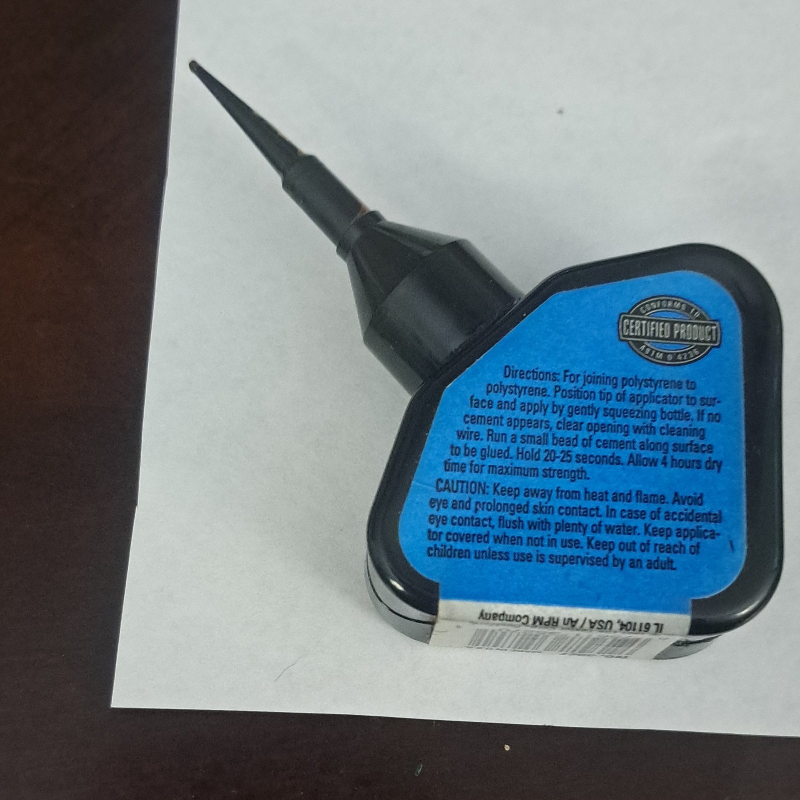 TESTORS NON TOXIC LIQUID CEMENT w PRECISION APPLICATOR PLASTIC MODELS 1oz 3527C