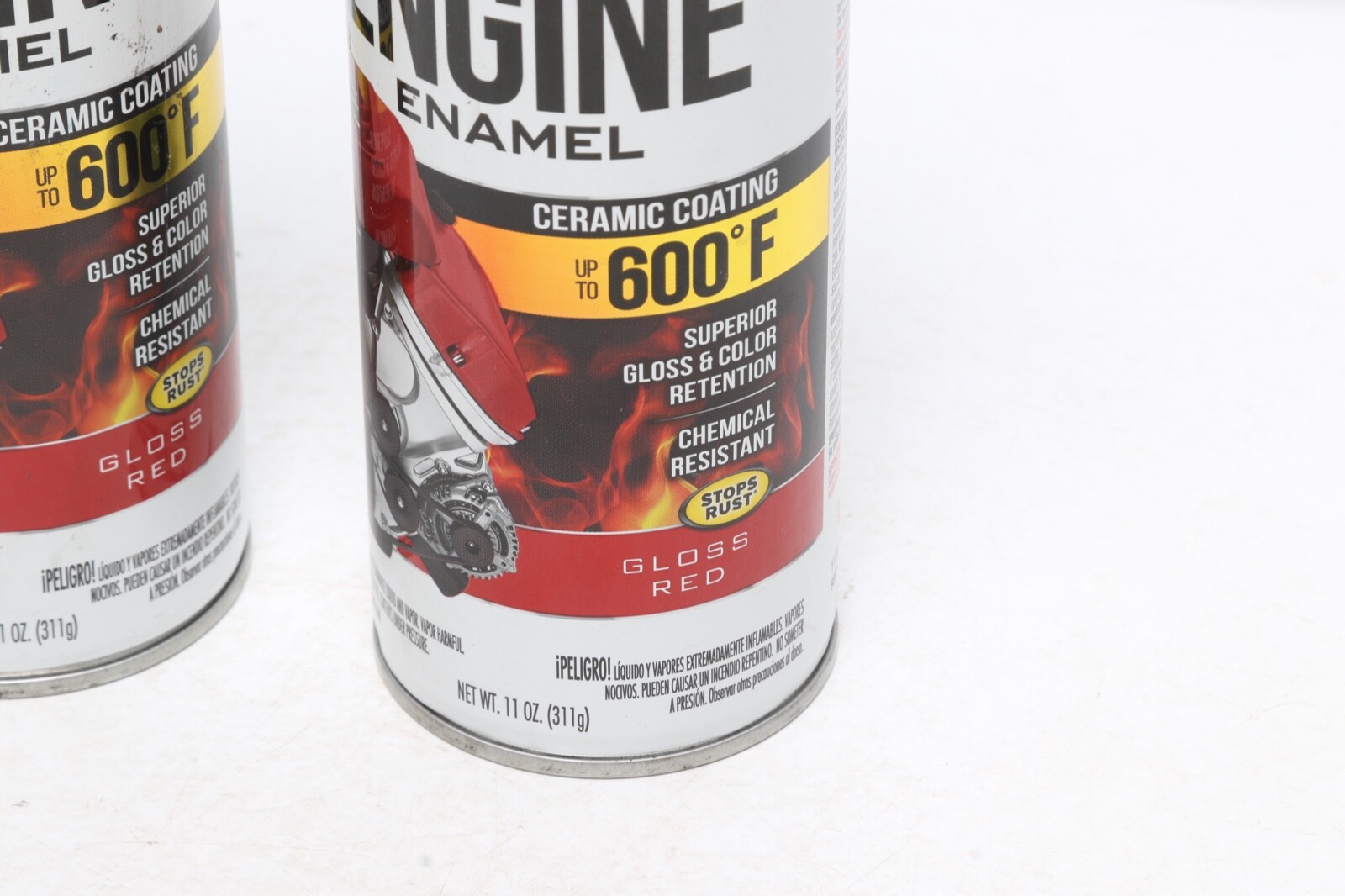 2 Rust-Oleum 363569 Engine Enamel Spray Paint, 11 Ounce Gloss Red