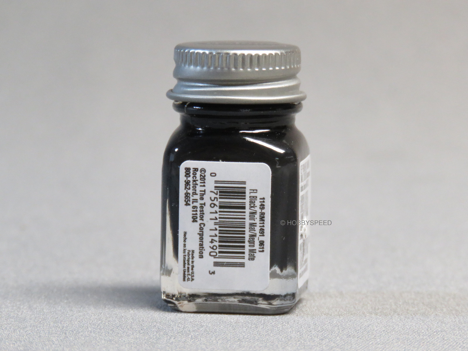 TESTORS PAINT FLAT BLACK ENAMEL 1/4oz JAR 7.4ml plastic model car TES1149 NEW