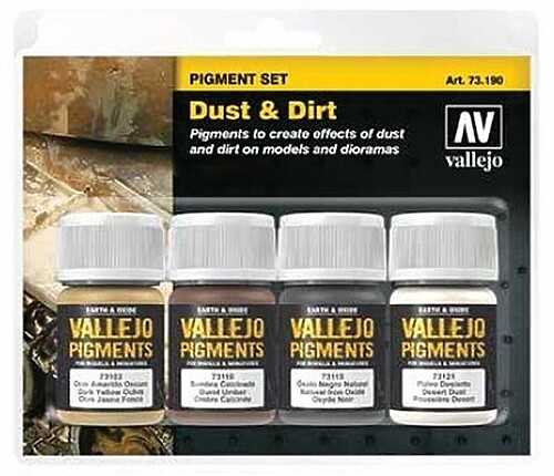 Vallejo 30ml Bottle Dust & Dirt Pigment Powder Set (4 Colors) – Hobby and
