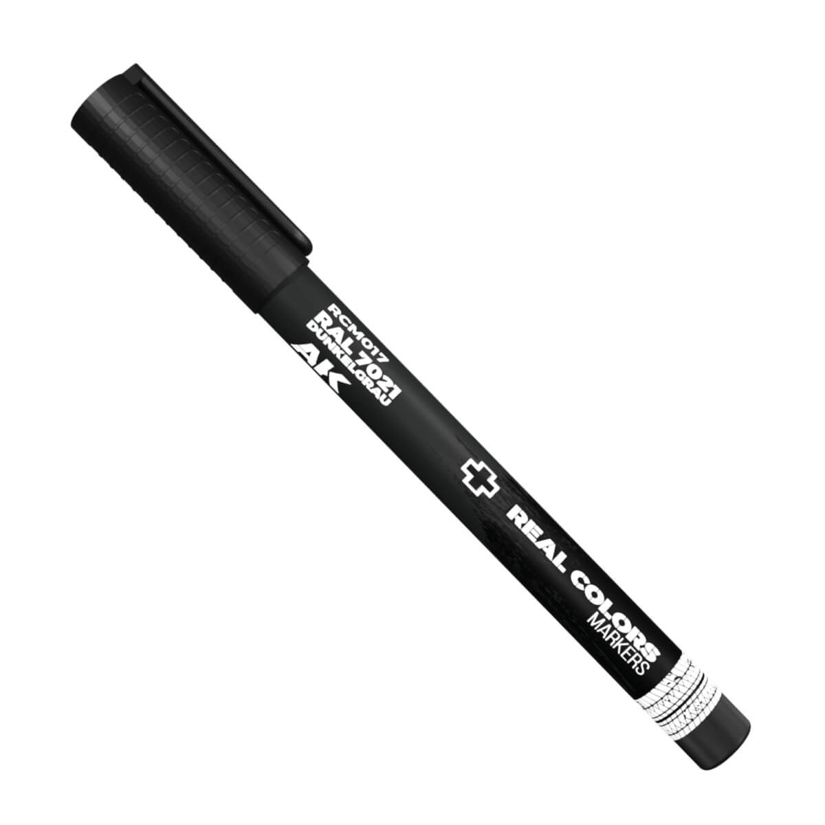 AK Interactive Acrylic Paint Marker Dark Gray RAL7021 RCM017