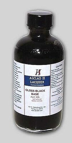 Alclad 4oz. Bottle Gloss Black Base Alclad II – Hobby and Model Lacquer Paint