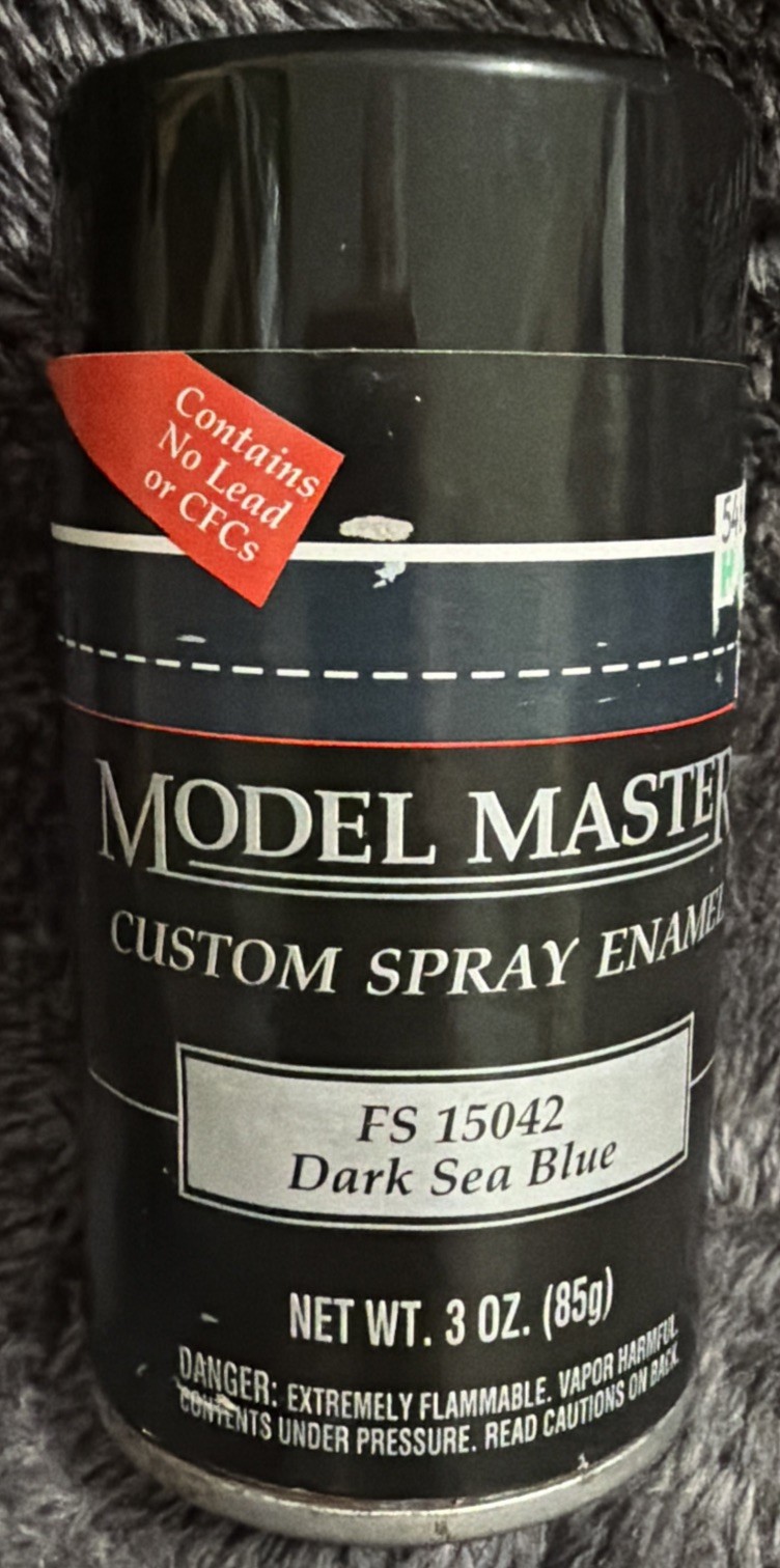 Testors Model Master FS15042 Dark Sea Blue Custom Spray Enamel 3oz NOS