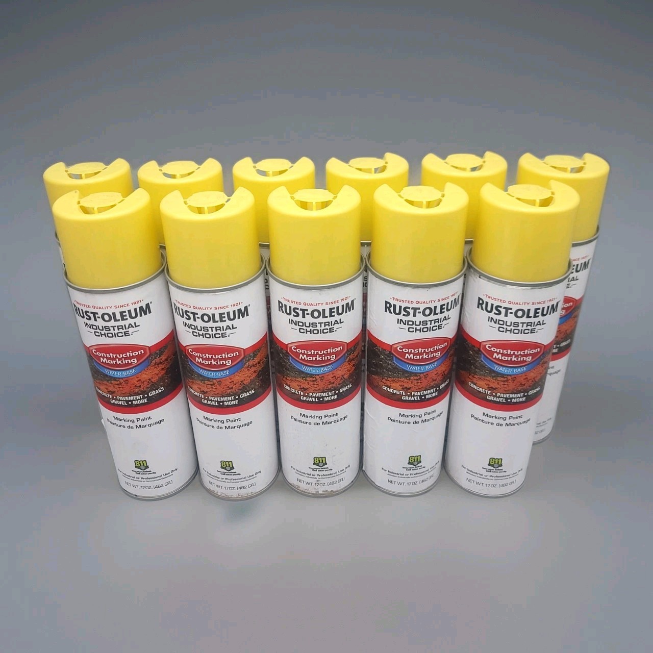 11-Pack Rust-Oleum Industrial Choice High Visibility Yellow Marking Paint, 17 oz