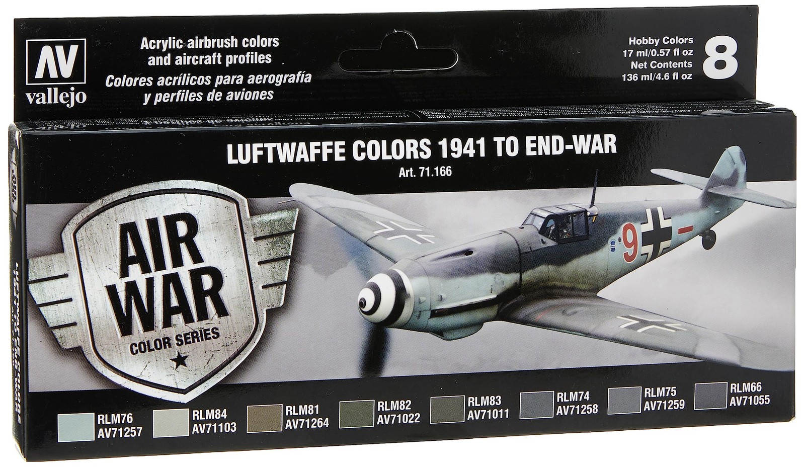 RLM II Set Model Air Watercolor Paint 17ml Bottles Hobby Craft Painting Kit