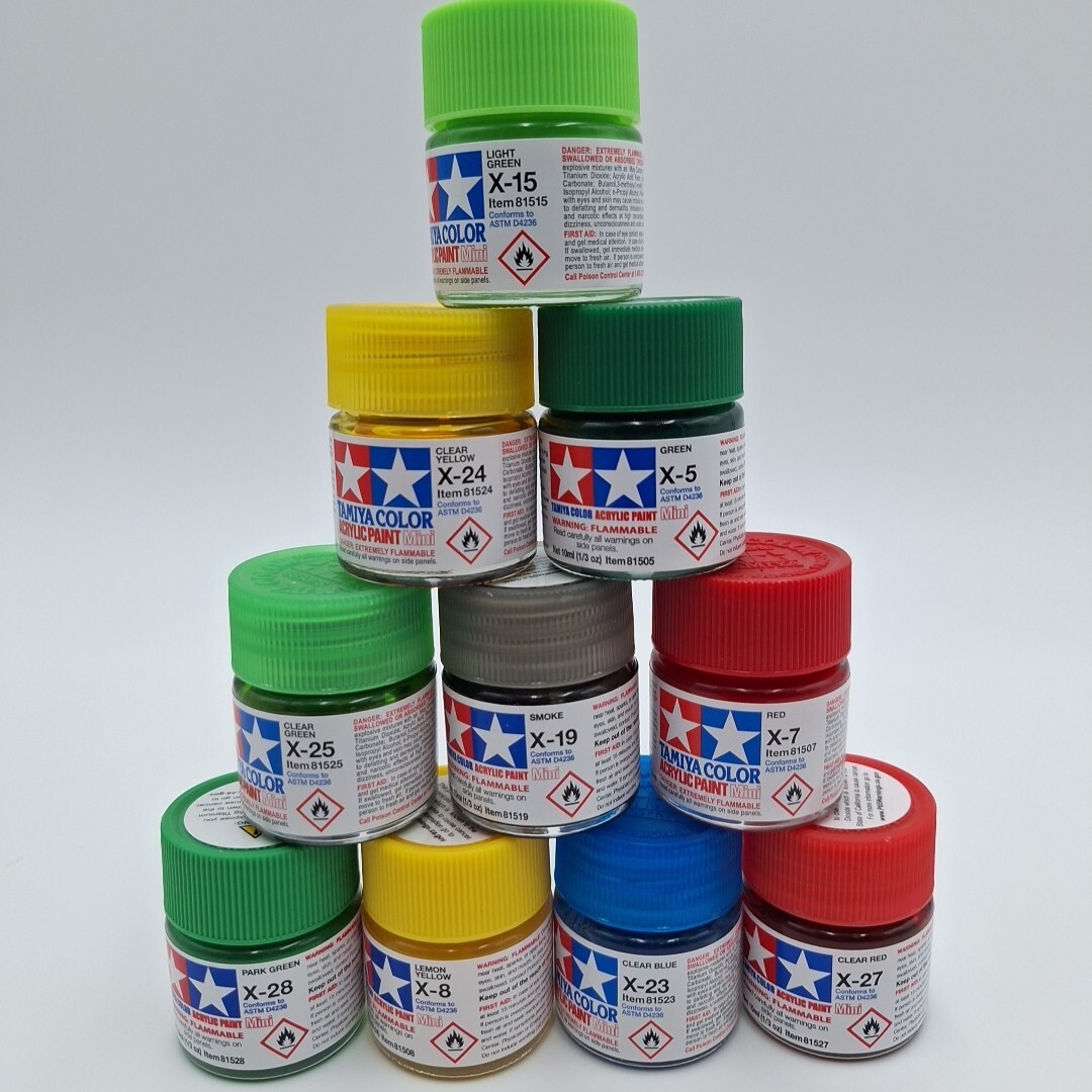 (US) Tamiya X Series Gloss Acrylic Mini Paint 10ml Small Bottle