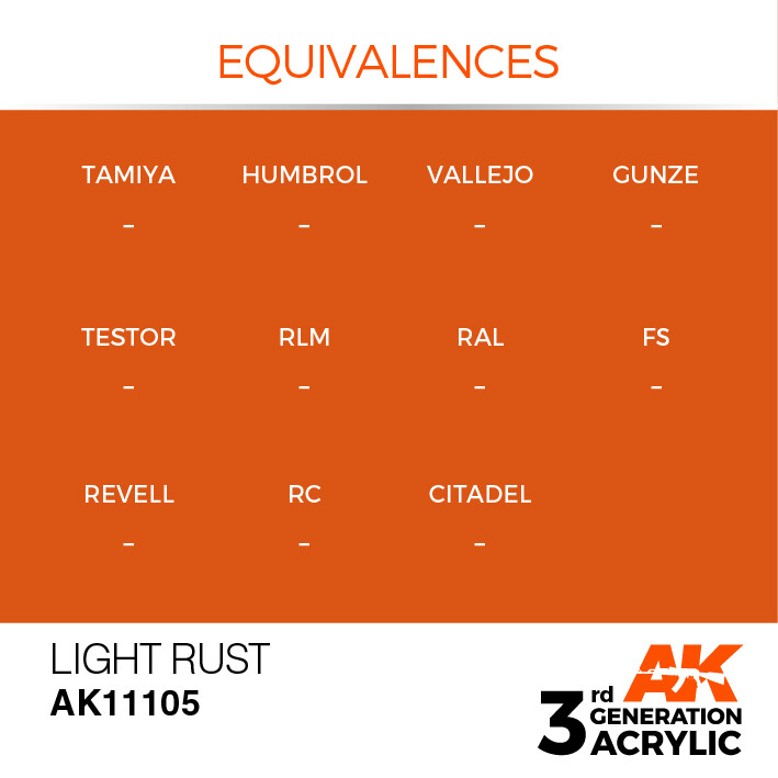 AK Interactive 3G Acrylic Light Rust 17ml