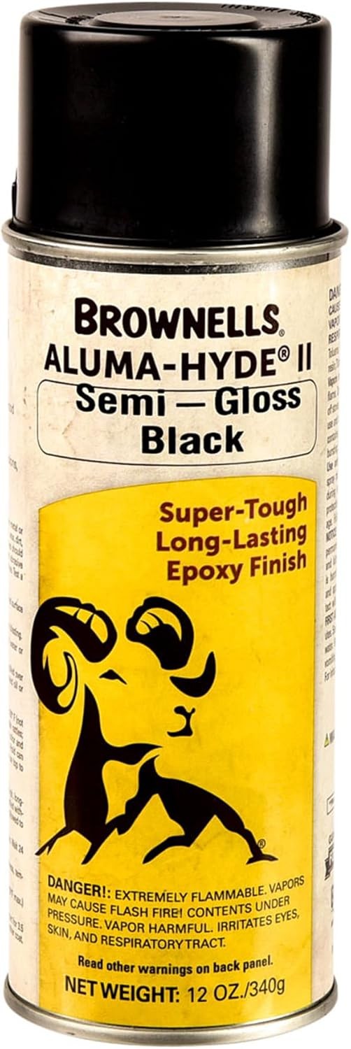 Brownells Aluma-Hyde II Epoxy Based 12 Ounce (Pack of 1), Semi Gloss Black