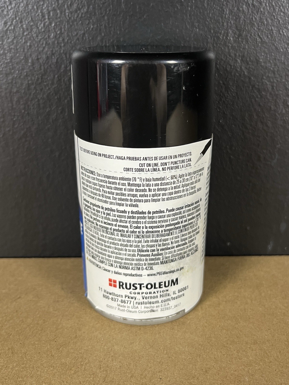 1247T Testors Black Gloss Enamel 3 oz. Spray Paint Can