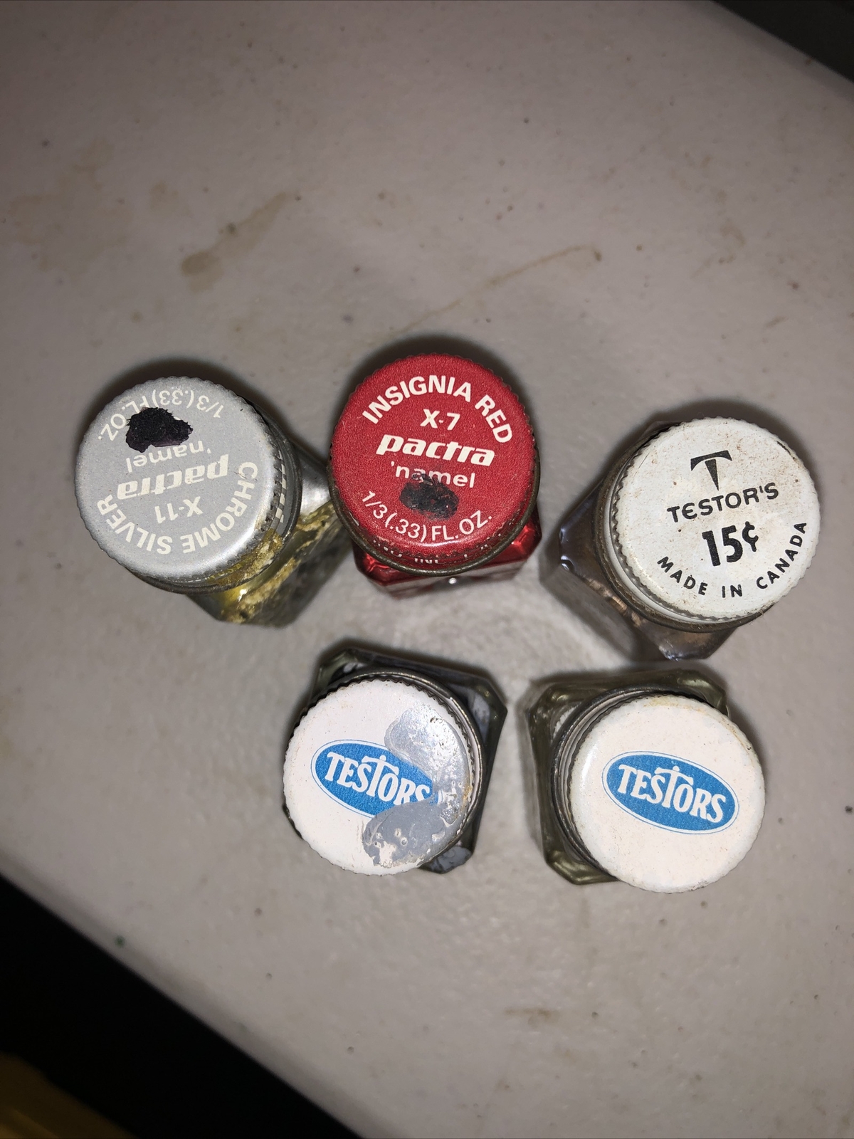 Vintage Testors & Petra Model Paint Jars x 5