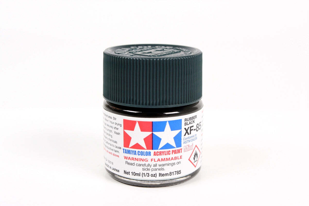 Tamiya 81785 XF-85 Rubber Black Acrylic Mini Paint 10ml TAM81785 – US