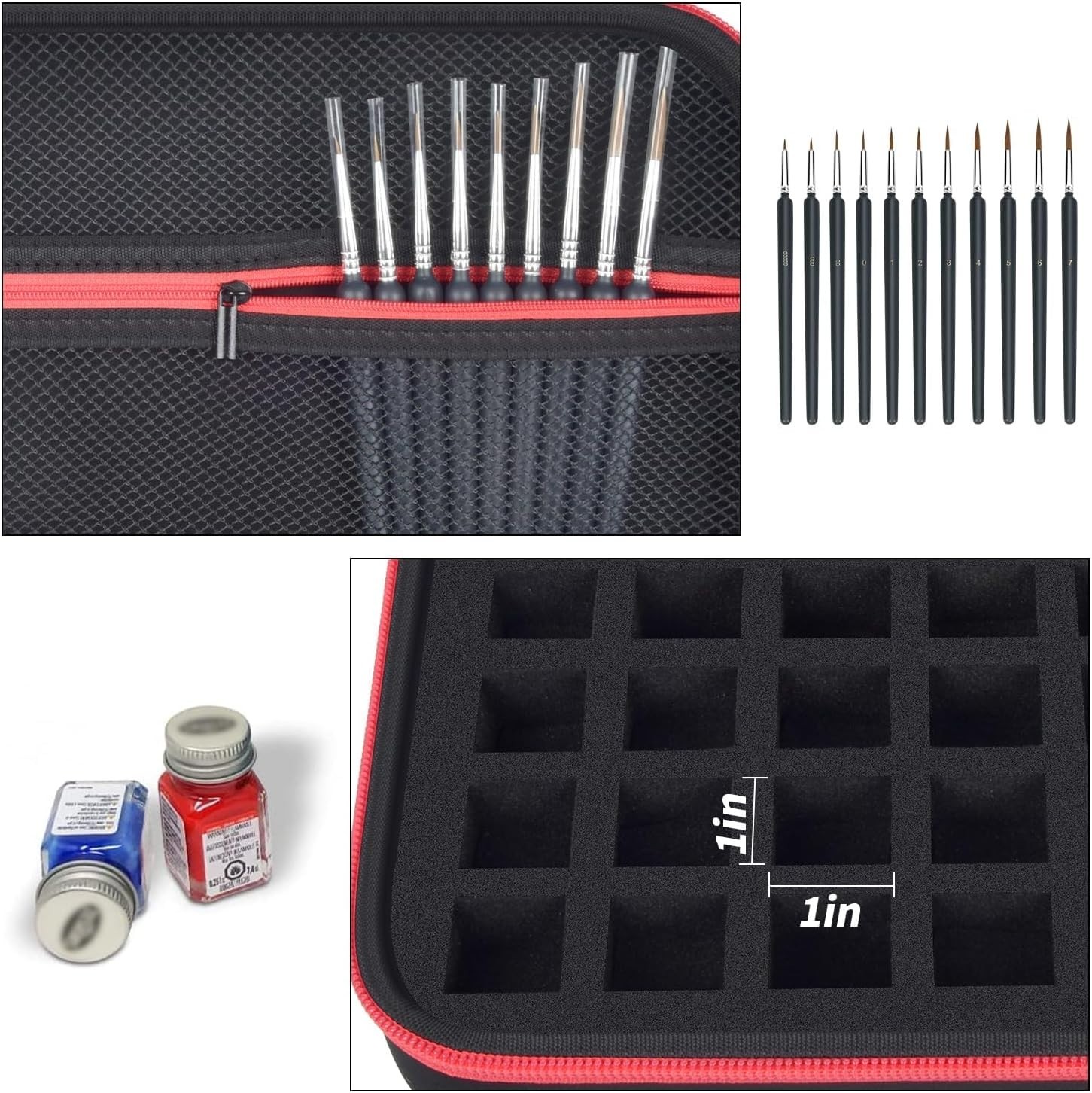 Model Paint Storage Case for Testors Paint Set, Paints Organizer Carrying Bag…