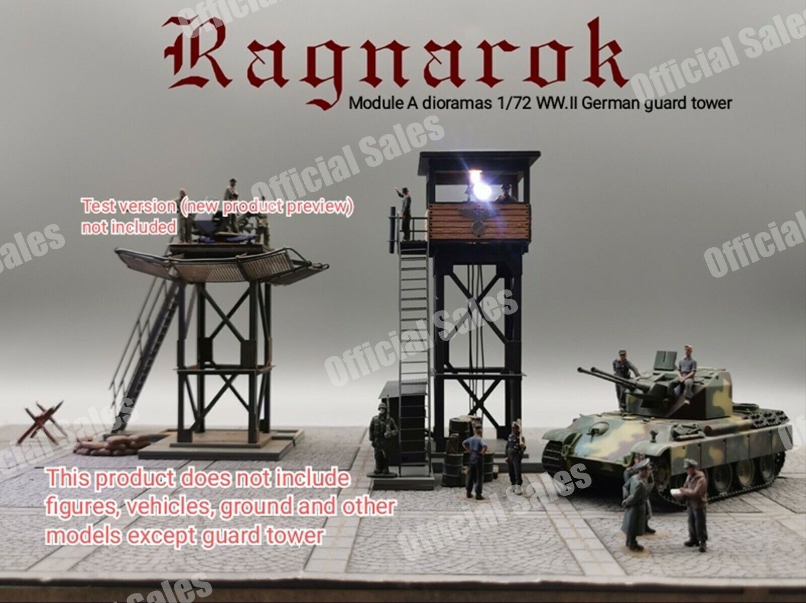 1/72 War II German Dioramas Guard Tower Alloy Finished Product