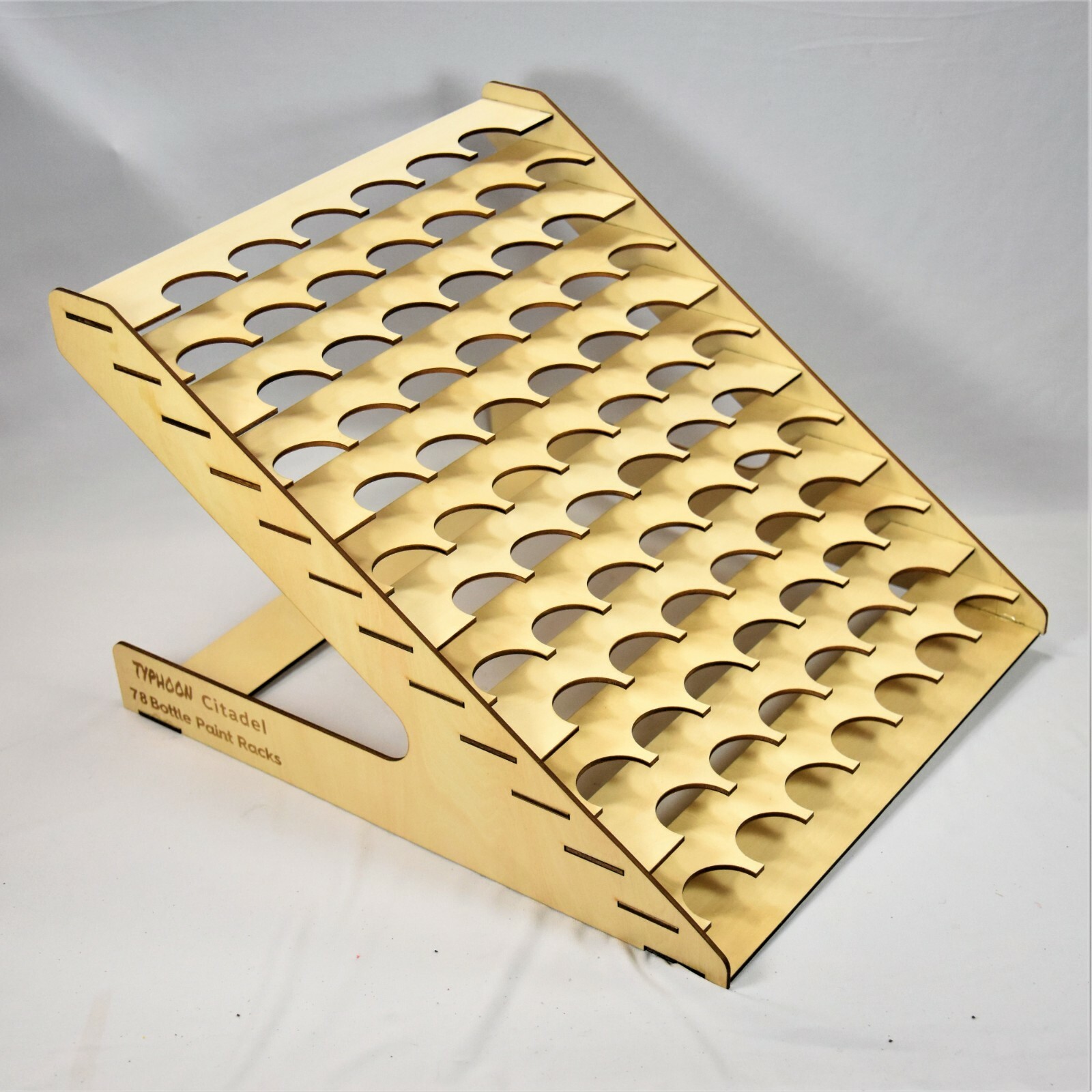 78 BOTTLE CITADEL PAINT RACK USA TYPHOON © HOBBY MINIATURE STORAGE WOODEN
