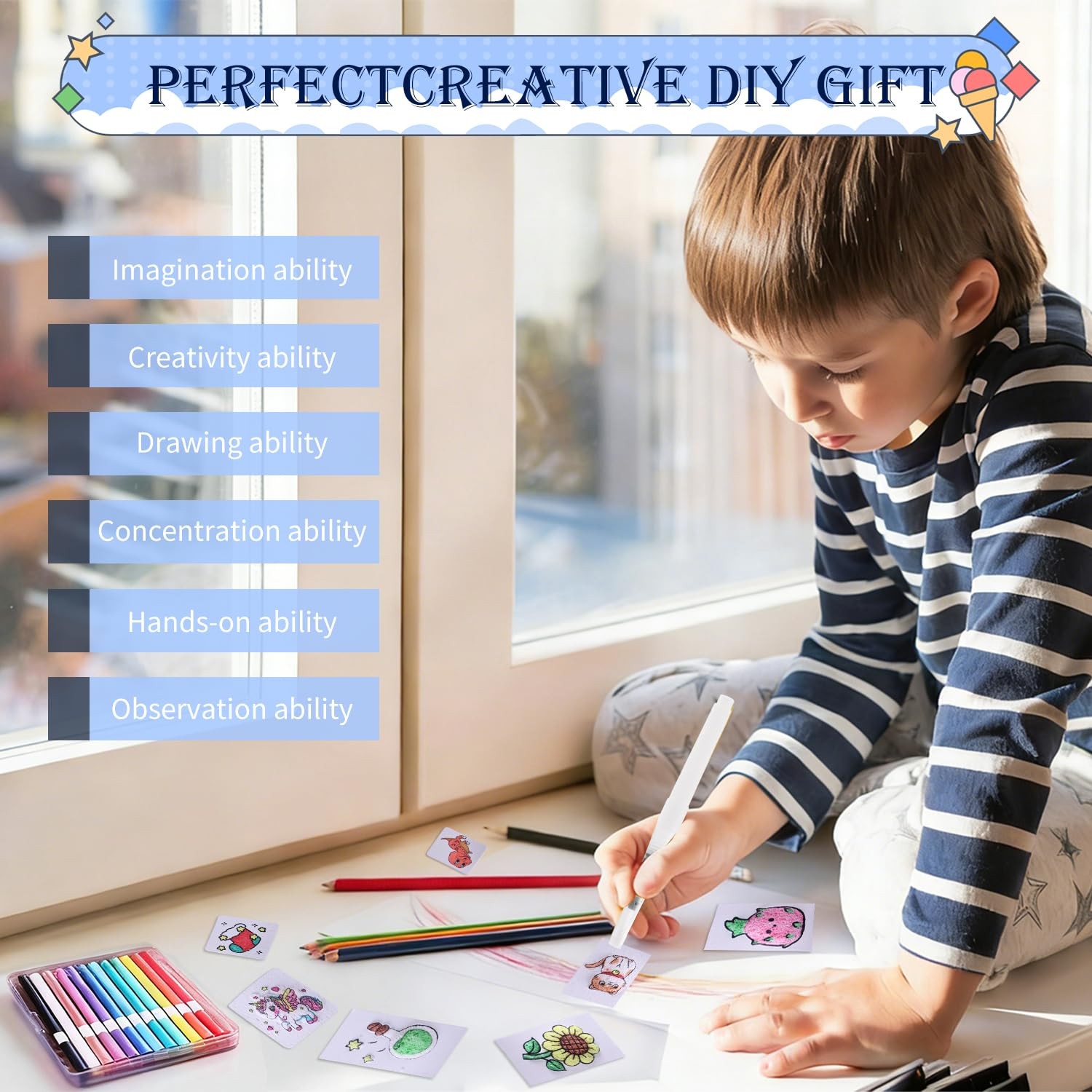 Liktoy 72Pcs Magic Foam Texture Painting Kit, 44Pcs Small, general