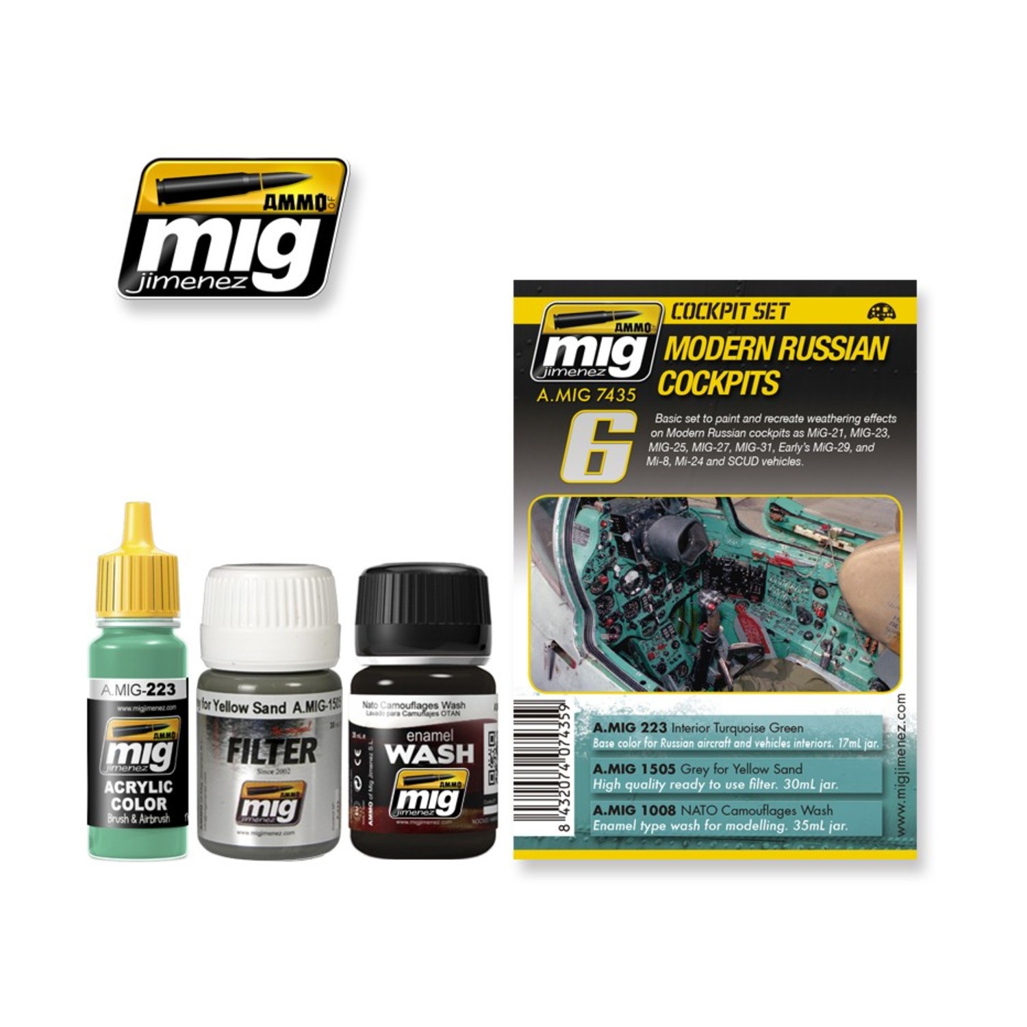AMMO Paint Sets Modern Russian Cockpit Set New