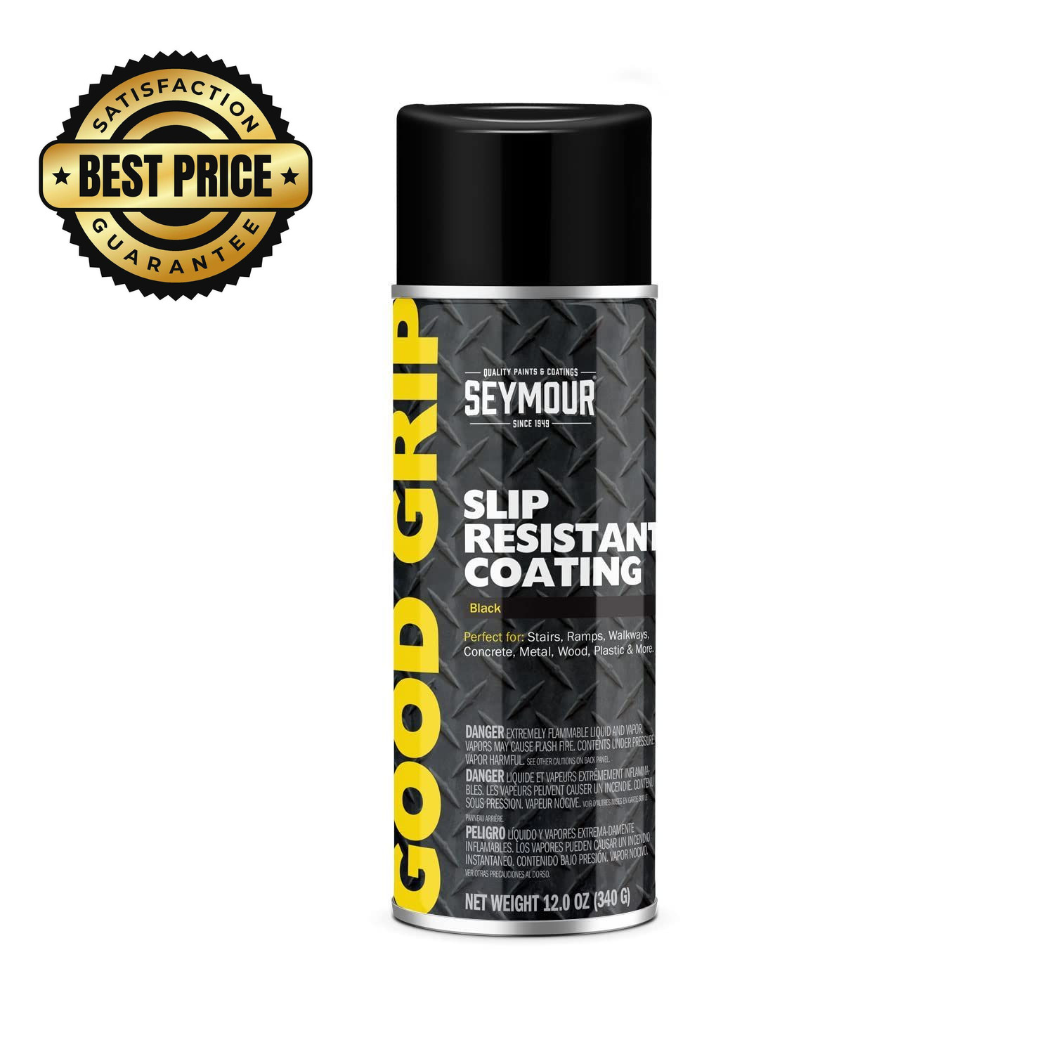 Seymour 16-083 Good Grip Slip Resistant Coating 12 Ounce (Pack of 1), Black