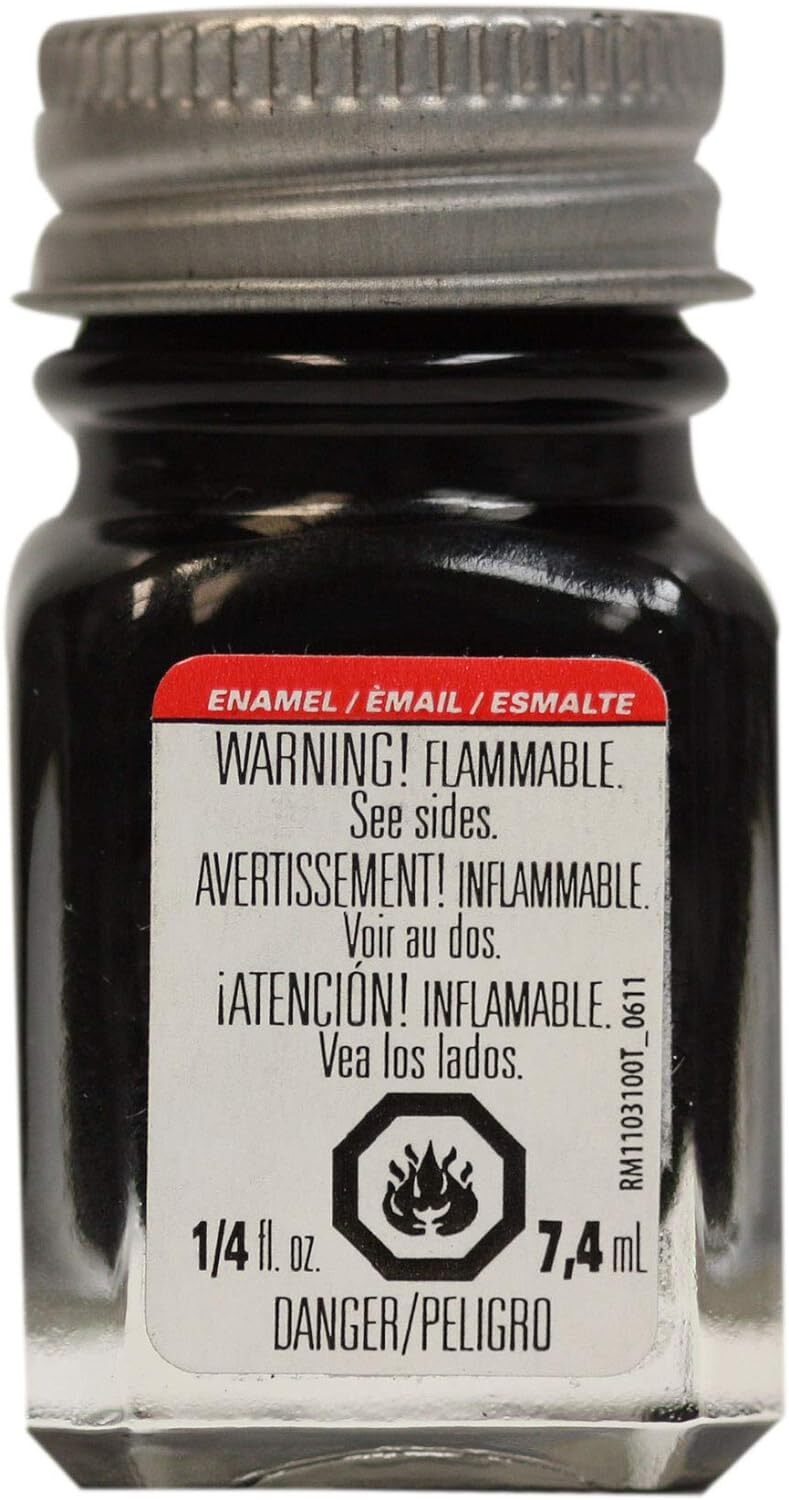 Testors Enamel Paint – Gloss Black, 1/4 oz bottle