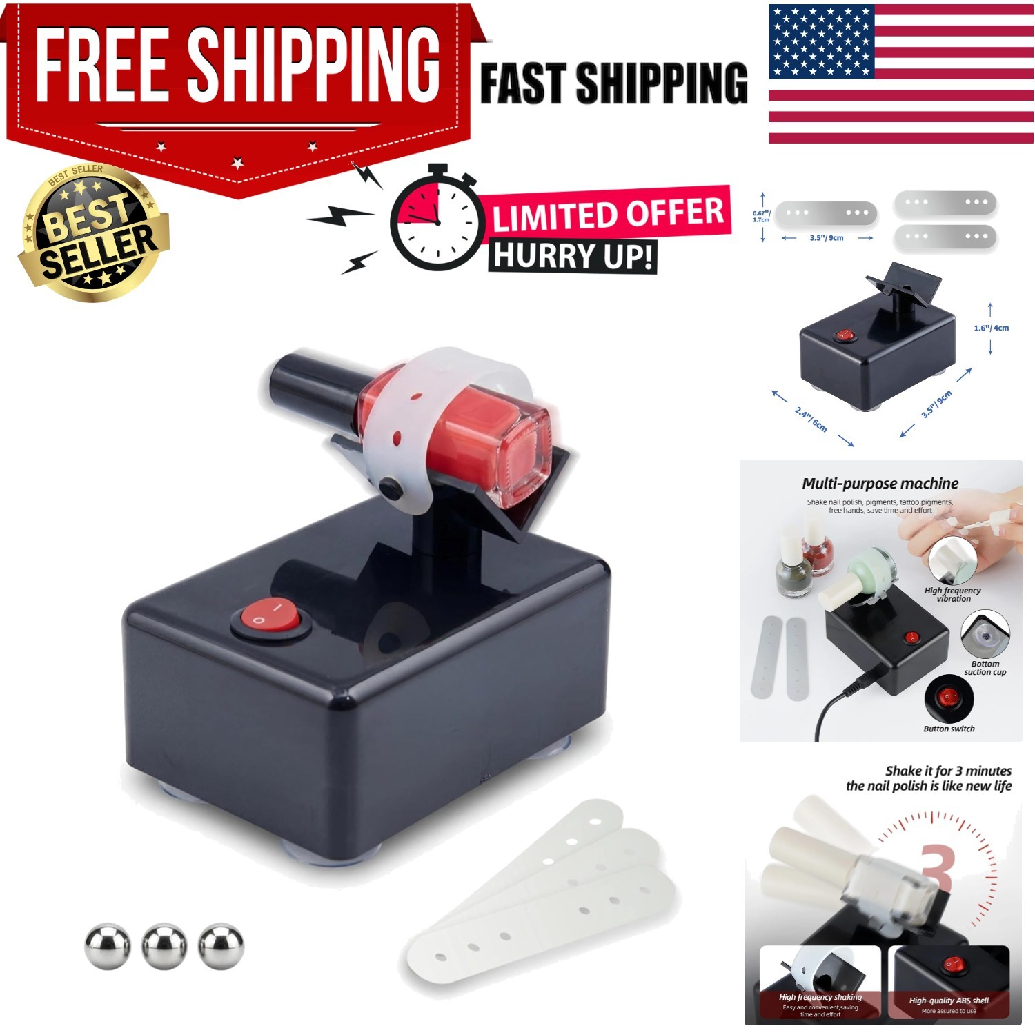 Electric Paint Shaker for Model Hobby Kits & Miniatures – Professional Vortex…