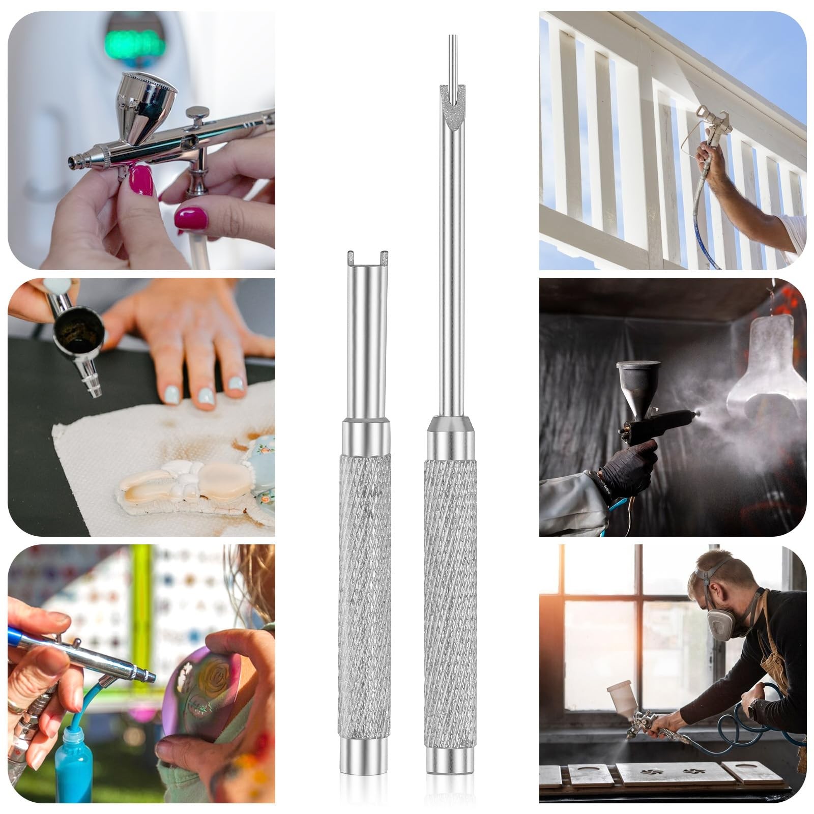 4PCS Air Brush Valve Screw Replacement Needle Packing Nut Tool Accessories