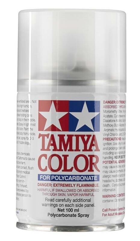 Tamiya PS-55 Flat Clear Poly-carbonate Spray Can 86055