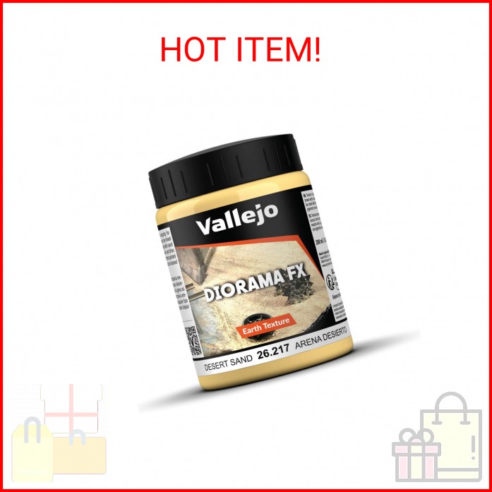 Vallejo – Diorama FX Earth Textures | Desert Sand 200 ml (6.76 fl.oz.) | Premium