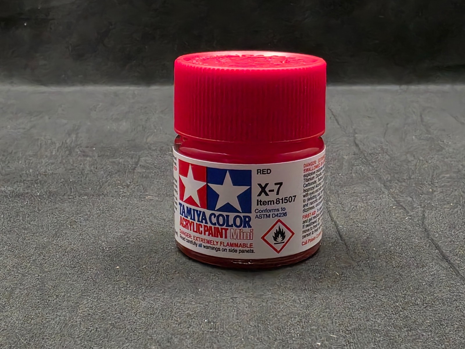 Tamiya X-7 Red Acrylic Paint 10ml Mini Bottle 81507