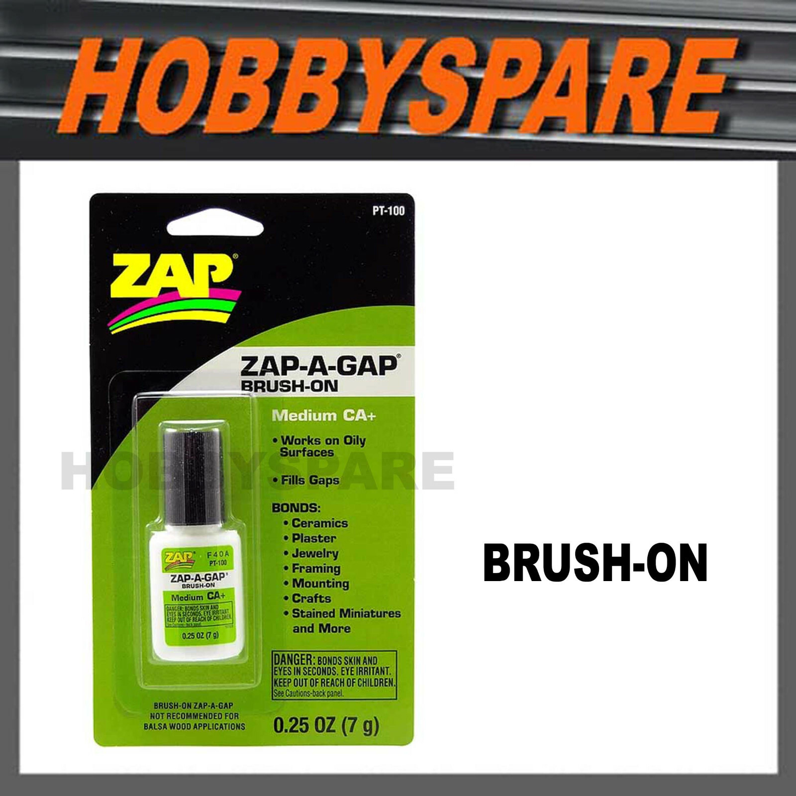 ZAP A GAP BRUSH ON MEDIUM CA+ GLUE 7g HOBBY MINIATURE MODEL CRAFTS FRAMING PT100