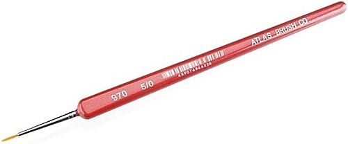 Atlas-Brush Golden Taklon 5/0 Triangle Handle – Hobby and Model Paint Brush