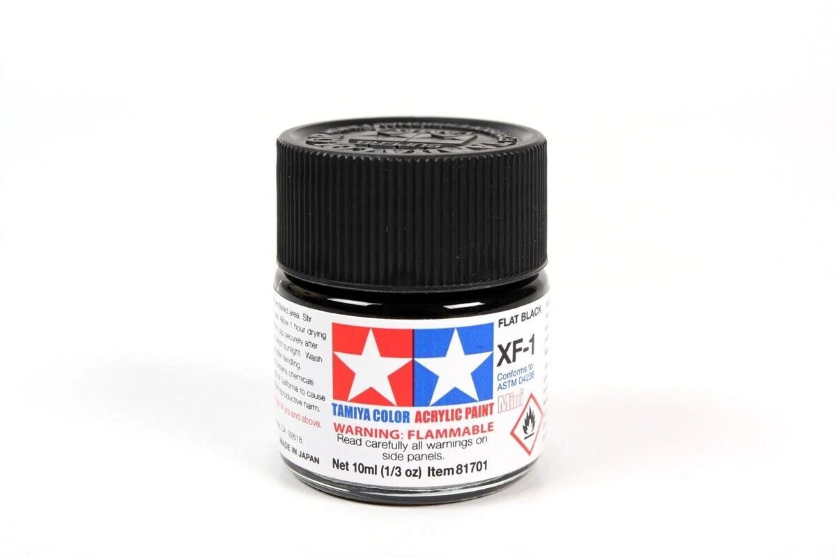 Tamiya XF1-XF93 Gloss Acrylic Mini Paint 10ml XF1-XF93 Small Bottle