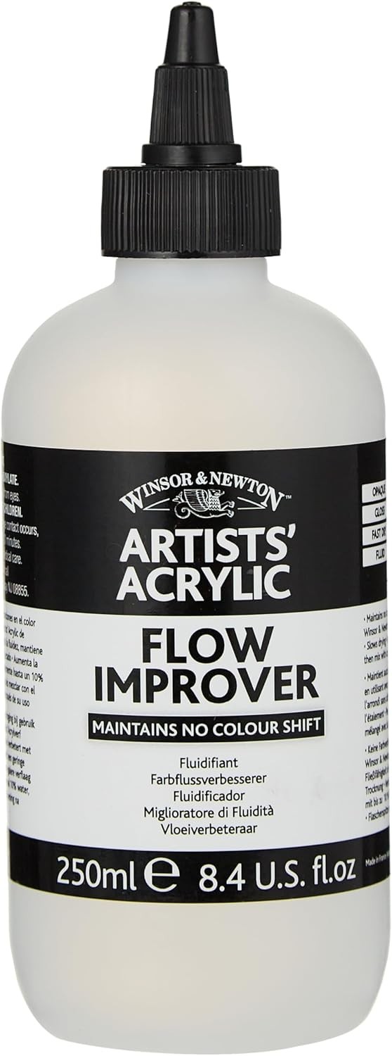 Professional Acrylic Medium, Flow Improver, 250ml (8.5-oz)
