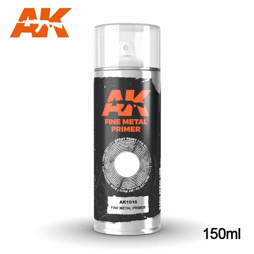 AK Interactive Fine Metal Primer – Spray 150ml New
